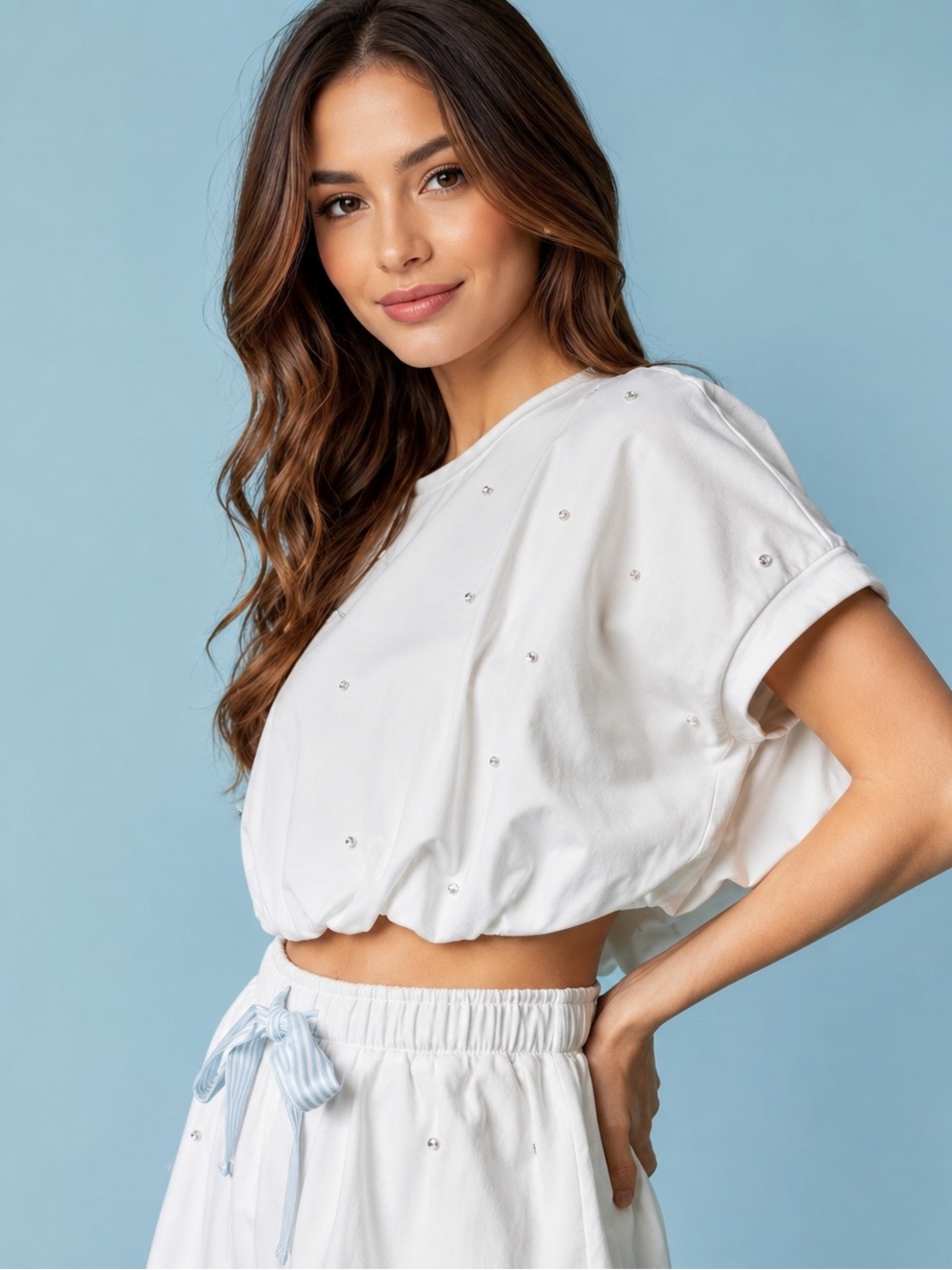 Peach Love California| Bubble Hem Tee